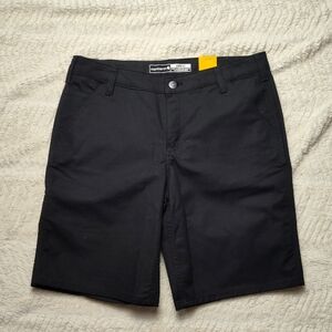 New Womens Carhartt Canvas Work Shorts Size 10 Black Loose Fit Rugged Flex